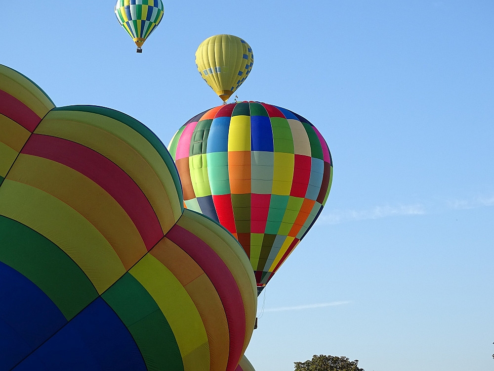 Hot air balloons at Wisborough Balloon Festival 2018
